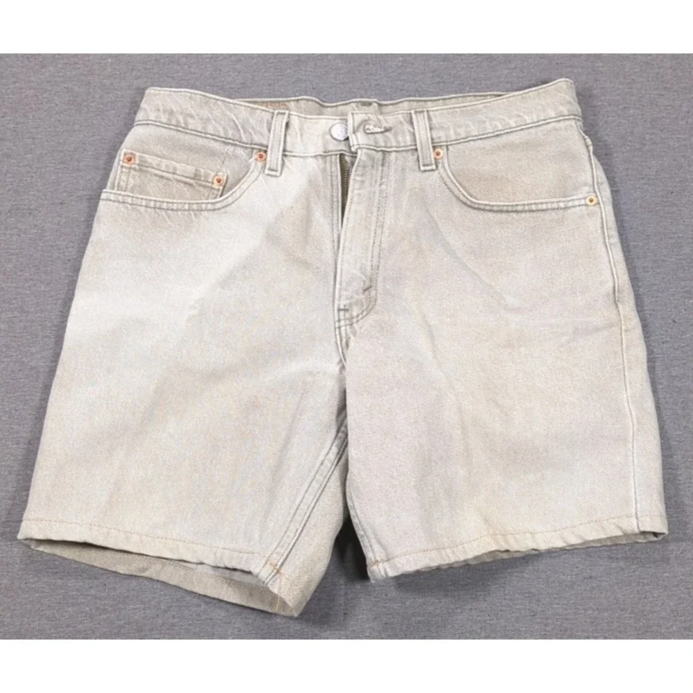 Vintage Levi's 550 Shorts Gray Faded & Stained Relaxed Men W33 L30 USA Red Tab e